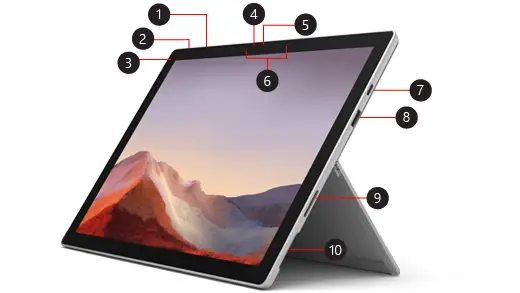 لپ تاپ استوک مایکروسافت سورفیس پرو 7 (Microsoft Surface Pro 7 -> (Core  i5-1035G4-8GB Ram–SSD 256GB , Intel Iris Plus-