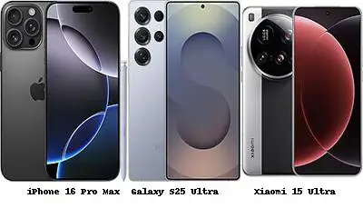 مقایسه کامل iPhone 16 Pro Max، Galaxy S25 Ultra و Xiaomi 15 Ultra – گوشی های پرچمدار ۲۰۲۵